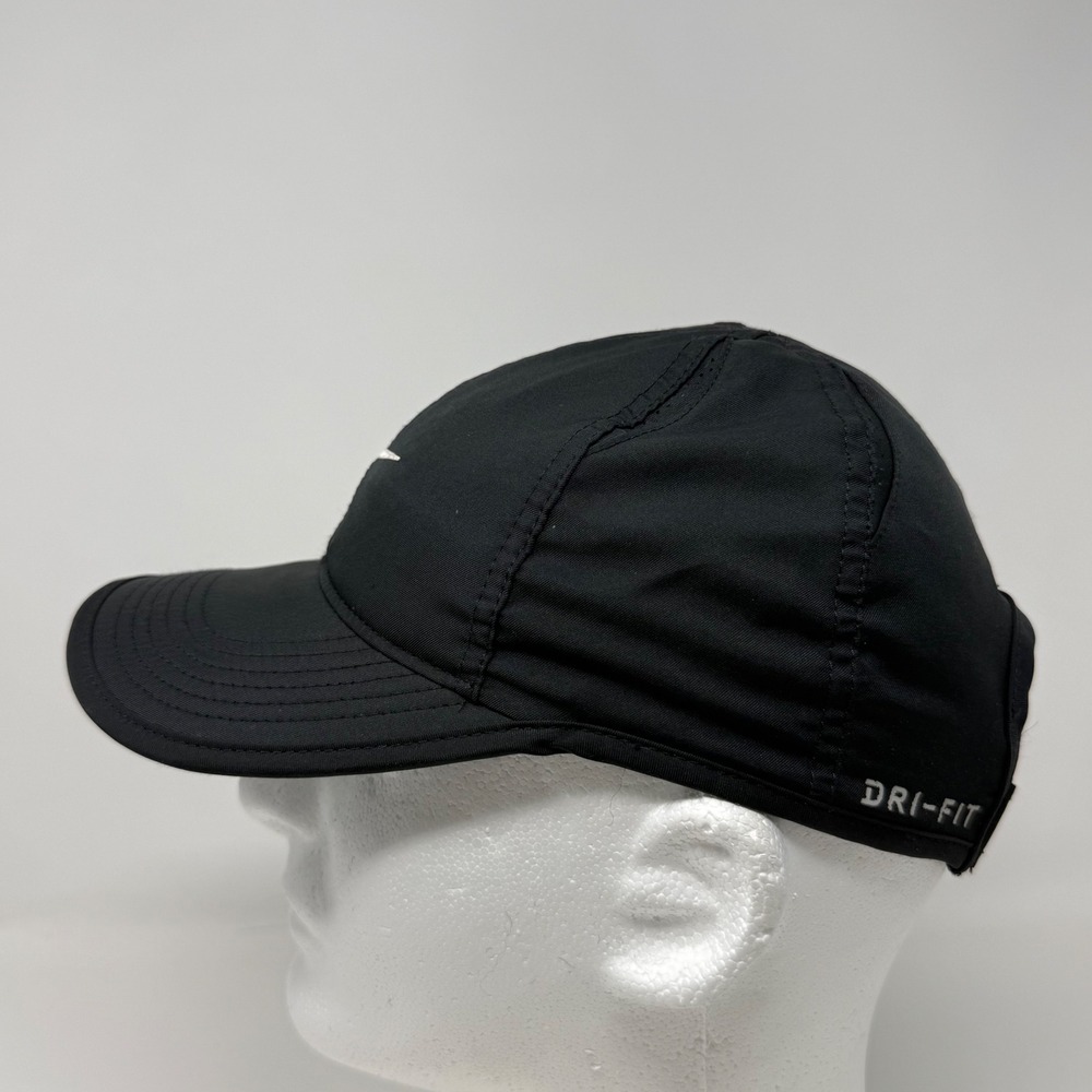 Nike Featherlight Dri-FIT Running Hat Black Adjustable Performance Cap OSFM - Picture 2 of 13